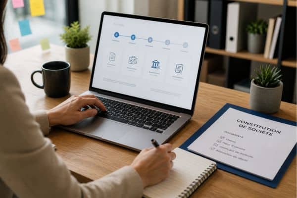 Espace de travail organisé et moderne