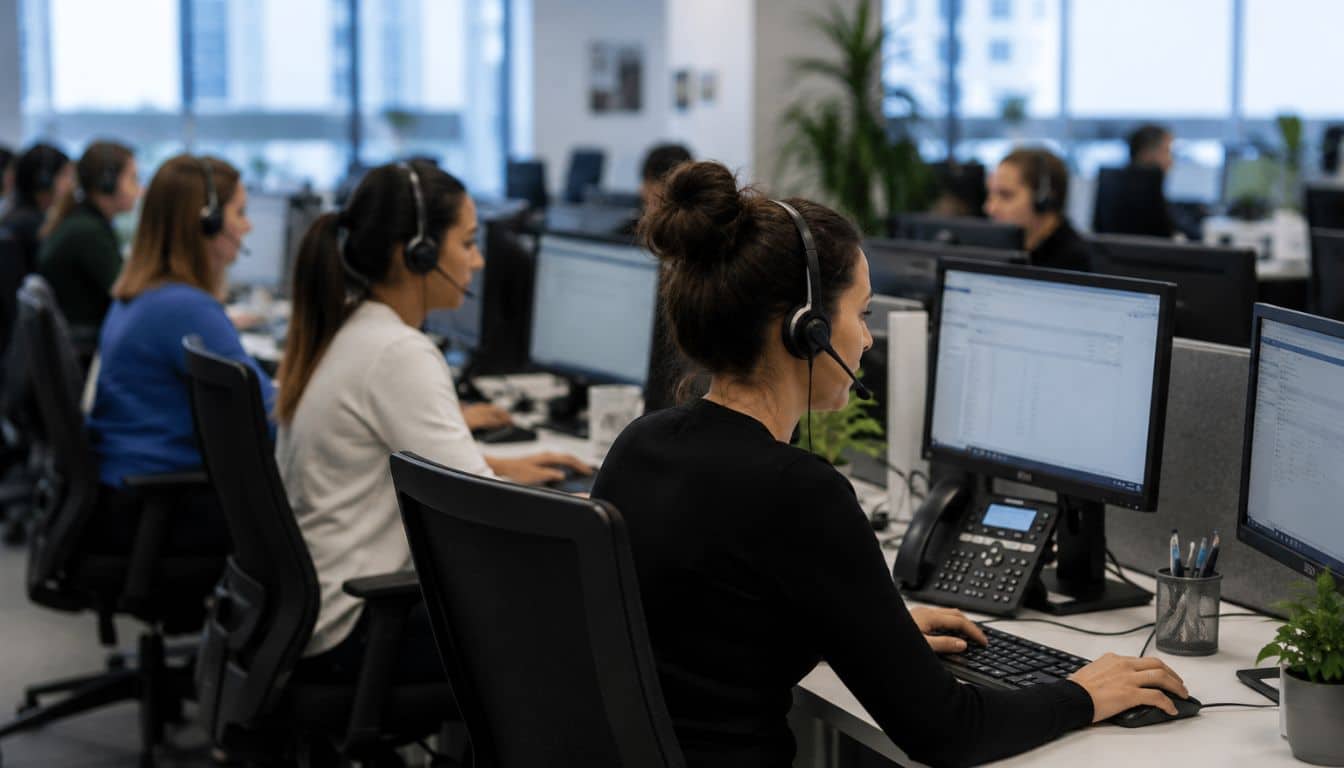 Bureau moderne et dynamique avec employés