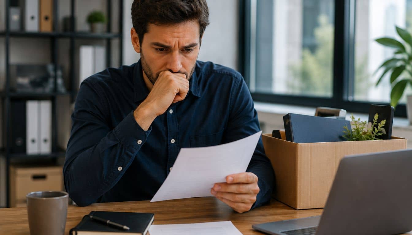 Moment de réflexion dans un bureau