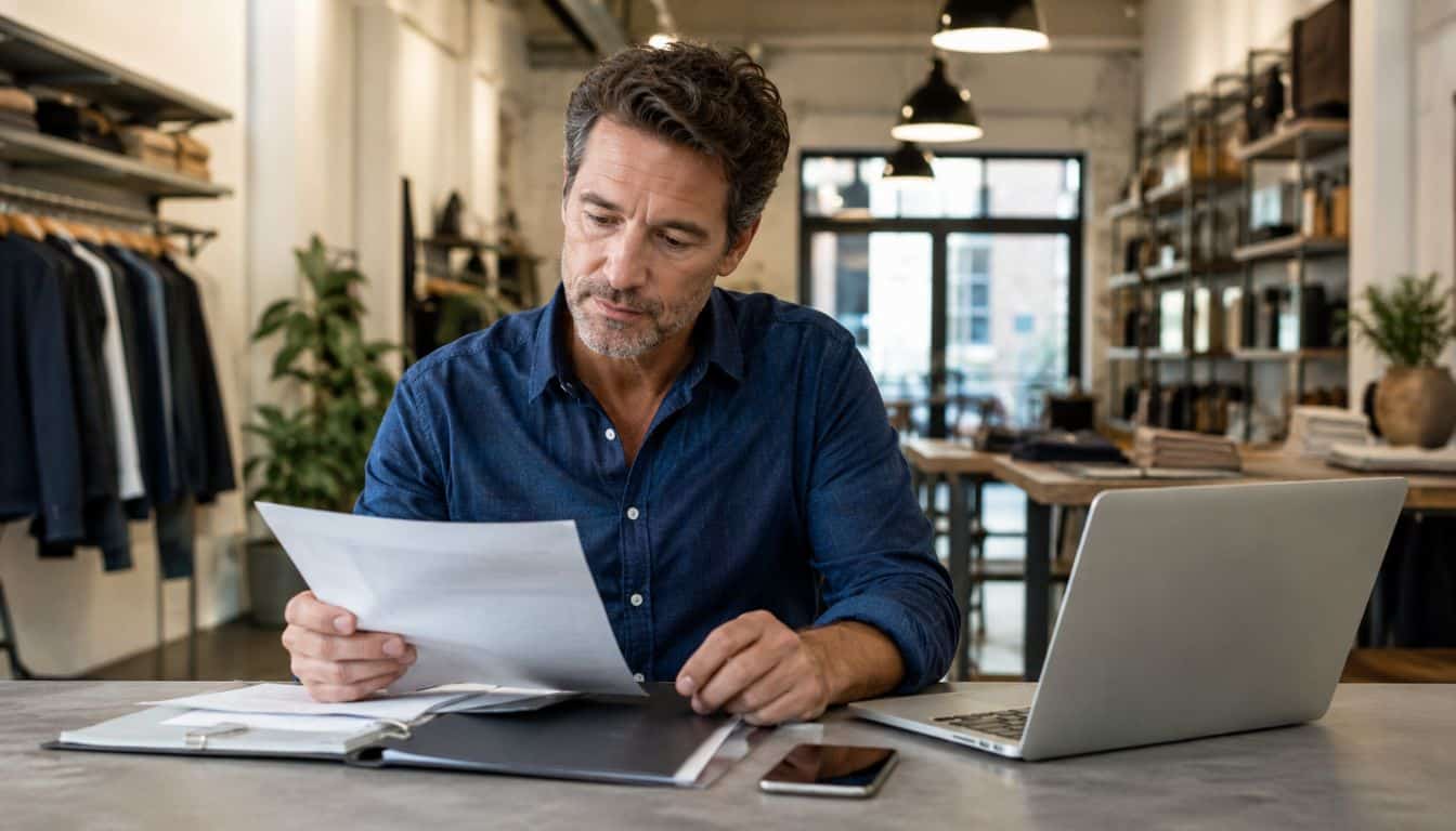 Homme travaillant dans un bureau moderne