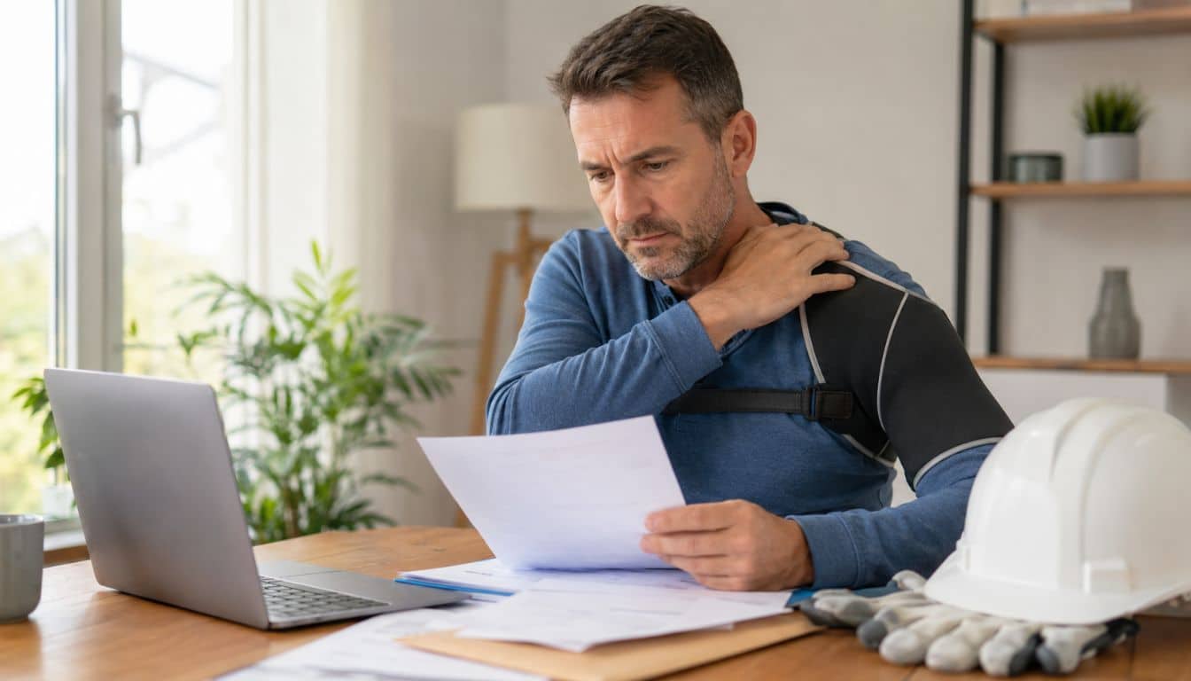 Homme en concentration dans un bureau à domicile