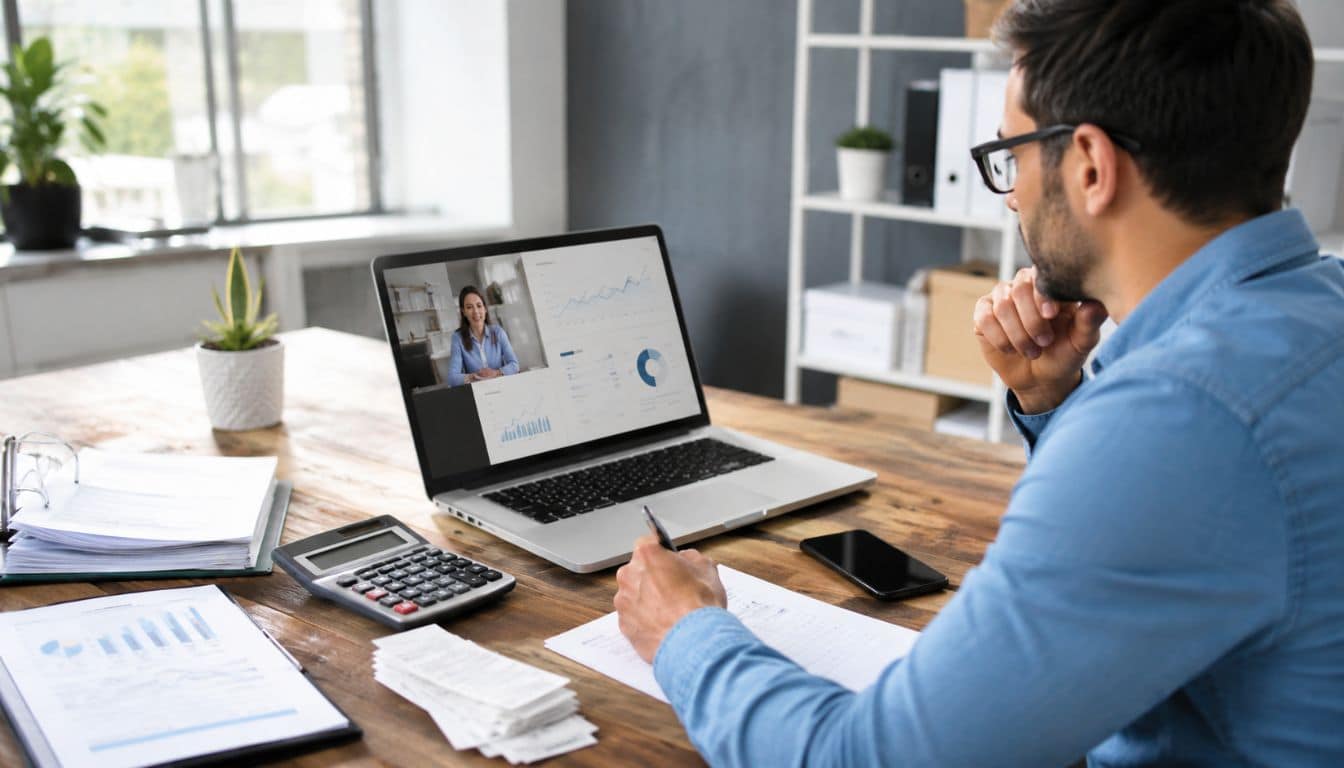 Réunion virtuelle dans un cadre de travail